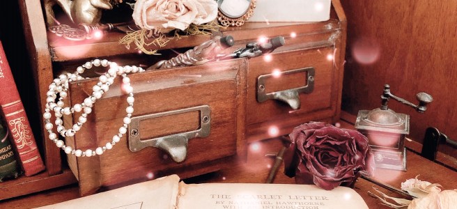 Secretary Desk and Books